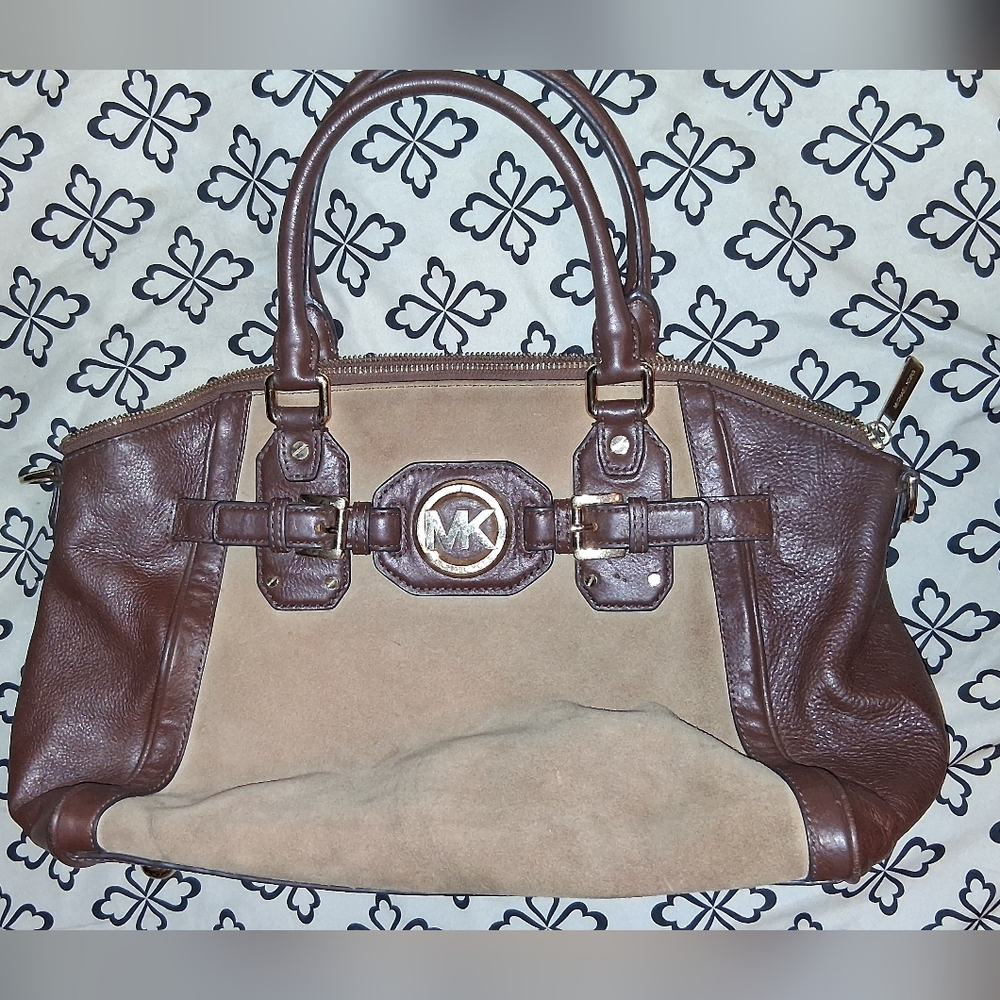 Michael Kors Brown and Tan Satchel